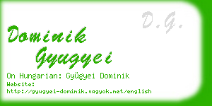 dominik gyugyei business card